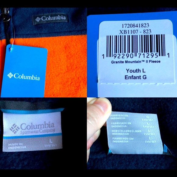NEW COLUMBIA FLEECE JACKET Granite Mountain II Fleece Full Zip Large Kids - Picture 2 of 14